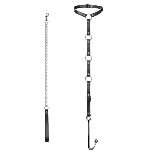Anal Hooks EverydayUse Collar with Kinky 5853 Anal and Hook Leash 0926